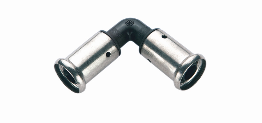 HENCO Угольник 90°, ПВДФ пресс, 40x40 1PK-4040 (5/20)